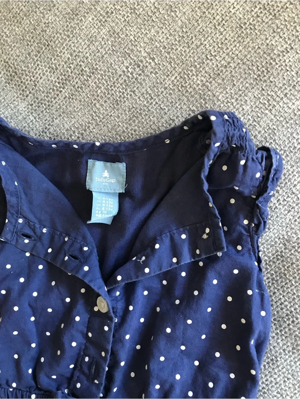 GAP Navy Blue Polka Dot Girls Romper